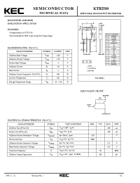Datasheet KTB2510 manufacturer KEC